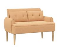 vidaXL Sofá Amoroso con Botones Acolchados Beige 117 x 67 x 77 cm,