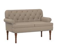 vidaXL Sofá Amoroso con Botones Acolchados Capuchino 120 x 65 x 77 cm,