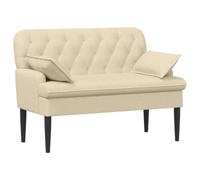 vidaXL Sofá Amoroso con Botones Acolchados Crema 111 x 68 x 80 cm Tela,