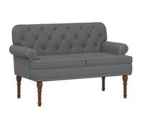 vidaXL Sofá Amoroso con Botones Acolchados Gris 120 x 65 x 77 cm,