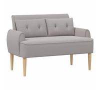 vidaXL Sofá Amoroso con Botones Acolchados Gris Claro 117 x 67 x 77 cm,