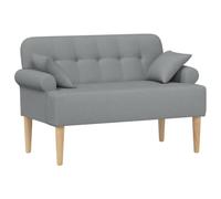 vidaXL Sofá Amoroso con Botones Acolchados Gris Claro 120 x 65 x 79 cm,