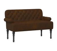 vidaXL Sofá Amoroso con Botones Acolchados Marrón 120 x 65 x 78 cm