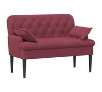 vidaXL Sofá Amoroso con Botones Acolchados Rojo Vino 111 x 68 x 80 cm,