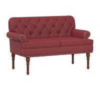 vidaXL Sofá Amoroso con Botones Acolchados Rojo Vino 120 x 65 x 77 cm,