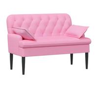 vidaXL Sofá Amoroso con Botones Acolchados Rosa 111 x 68 x 80 cm Tela,