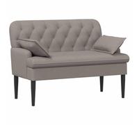 vidaXL Sofá Amoroso con Botones Acolchados Topo 111 x 68 x 80 cm Tela,