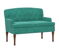 vidaXL Sofá Amoroso con Botones Acolchados Tuquesa 111 x 65 x 79 cm, Sofá tapizado con reposabrazos, Respaldo Firme, Asiento de Terciopelo, Patas torneadas, cómodo y Resistente