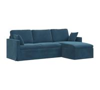 vidaXL Sofá Azul 198 x 134 x 80 cm Terciopelo, Sofá para Sala, sofá Modular Moderno, Asiento ergonómico, loveseat de Terciopelo, diseño Duradero y Elegante