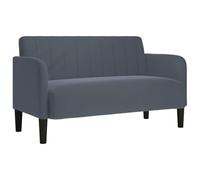 vidaXL Sofá Loveseat Gris Oscuro 109 cm Terciopelo, sofá, sofá de Dos plazas, Asientos de Sala de Estar, sofá Cama, sofá tapizado, sofá de Dos plazas