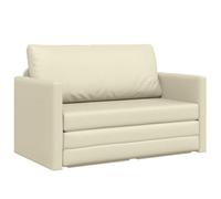 vidaXL Sofá Cama 2 en 1 Crema 124x71x78 cm de Piel sintética