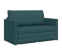 vidaXL Sofá Cama 110cm Verde Oscuro Tela, Sala de Estar Moderna, Sofá Rectangular Compacto, Sofá de Terciopelo Convertible y Elegante, Asientos de Tacto Suave y duraderos, Muebles funcionales