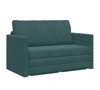 vidaXL Sofá Cama de Suelo 2 en 1 Verde Oscuro 124x204x61 cm Terciopelo