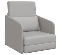 vidaXL Sofá cama de poliéster gris nube - Asiento convertible para salón y sillón - 200 x 60 x 62 cm para dormitorio y sala de estar