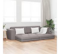 vidaXL Sofá Cama 2 en 1 de en Tela Taupe, Mobiliario Moderno y Elegante para el Salón, Cómodo y Convertible, Sofá Multifuncional para 3 Personas con Estructura de Madera, Resistente a Manchas y Cont
