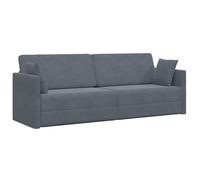 vidaXL Sofá Cama de Piso 2 en 1 Gris Oscuro 213x144x60 cm Terciopelo