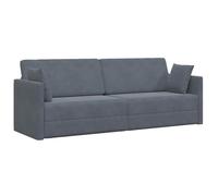 vidaXL Sofá Cama de Piso 2 en 1 Gris Oscuro 213x144x60 cm Terciopelo