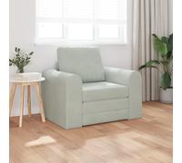 vidaXL Sofá Cama 2 en 1 Gris Claro 98x71x83 cm de Terciopelo