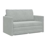 vidaXL Sofá Cama 2 en 1 Gris Claro, diseño Moderno, Asientos cómodos para hasta 3 Personas Sala de Estar y para Recibir visitas. Fácil de Mantener, Muebles rectangulares de Tela pa