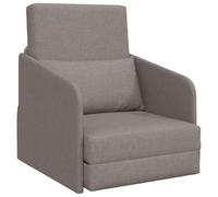 vidaXL Sofá Cama 2 en 1 Taupe con Fundas Que se Pueden Quitar, diseño Compacto para la Sala de Estar y el Dormitorio, Silla Moderna de Acento, Muebles Decorativos para el hogar, cómoda, Resistente a