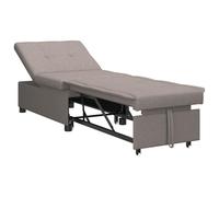 vidaXL Sofá Cama 3 en 1 con diseño desplegable en Tela Taupe. Es un sofá Compacto con Respaldo Ajustable, Ideal para Habitaciones de Invitados y Espacios pequeños. Tiene una Estructura Resistente y a