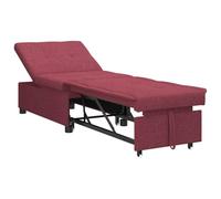 vidaXL Sofá Cama 3 en 1 Convertible de poliéster Rojo, tamaño 191 x 67 x 82 cm. Es un sofá reclinable versátil con Respaldo Ajustable, sofá Cama Robusto y Multifuncional para tu Sala d