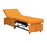 vidaXL Sofá Cama 3 en 1 con diseño Pull-out en Tela Amarilla Oscura. Es un sofá Compacto Que se transforma fácilmente, Ideal para Habitaciones de Invitados y Espacios pequeños. Tiene un Marco Fuerte