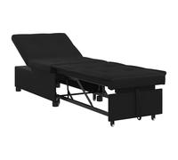 vidaXL Sofá Cama 3 en 1 Diseño Extensible Tejido Negro