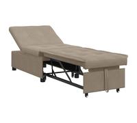 vidaXL Sofá Cama 3 en 1 de en Microfibra Taupe: Tiene Respaldo Ajustable, es Compacto Usar como Asiento o Cama. Ideal para tu Sala o como Cama de Invitados Moderna, Este sofá Convert