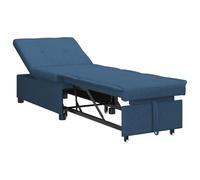 vidaXL Sofá Cama 3 en 1 de Que se pliega en Tela Azul