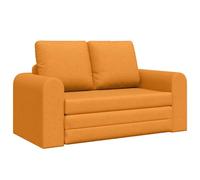 vidaXL Sofá cama 2 en 1 Amarillo oscuro 148x71x83 cm Tela Moderno