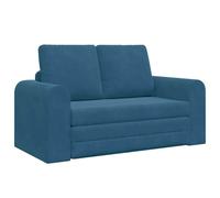 vidaXL Sofá Cama de Suelo 2-en-1 Azul 148X71X83 cm Diseño Moderno Apoyabrazos Ajustables Ideal para Sala de Estar o Sofá de Invitados