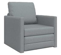 vidaXL Sofá Cama 60cm Gris Claro Tela | Se convierte fácilmente de silla a cama, Tela suave con relleno acogedor, Ideal para lugares pequeños