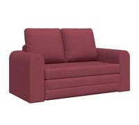 vidaXL Sofá Cama de Suelo 2-en-1 Rojo Vino 148x71x83 cm Tejido