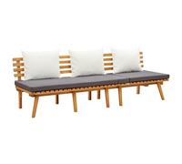 vidaXL Sofá Cama Banco Tumbona Jardín Patio Terraza Salón Sala de Estar Dormitorio Habitación Muebles 200x65 cm Madera Maciza de Acacia