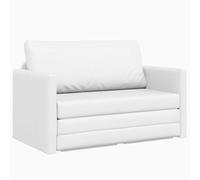 vidaXL Sofá Cama Blanco 2 en 1, loveseat Compacto, diseño Moderno, Mueble Rectangular, Asientos Elegantes y cómodos para casa, Oficina, Sala, Juegos, Lectura, tapizado para Estudio