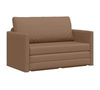 vidaXL Sofá Cama Capuchino 124 x 71 x 78 cm Cuero Artificial | Asientos súper cómodos para que te relajes al máximo, Se convierte en cama sin esfuerzo,