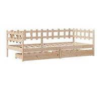 vidaXL Sofá Cama con cajones Madera Maciza de Pino 90x190 cm