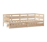 vidaXL Sofá Cama con cajones Madera Maciza de Pino 90x190 cm, sofá Cama, sofá Cama cómodo, sofá Cama con cajones, Cama de Invitados