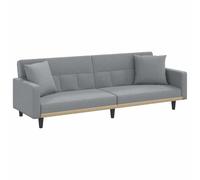 vidaXL Sofá Cama con Cojines Tela Gris Claro