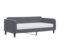 vidaXL Sofá Cama con Colchón, Diván Extensible, Cama Extraíble de Invitados, Sofá Cama para Salón Dormitorio, Terciopelo Gris Oscuro 90x190 cm
