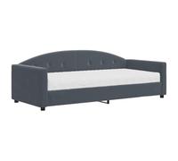 vidaXL Sofá Cama con Colchón, Diván Tapizado con Reposabrazos, Cama de Invitados, Mueble para Salón Dormitorio, Terciopelo Gris Oscuro 90x190 cm