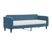 vidaXL Sofá Cama con colchón Terciopelo Azul 80x200 cm