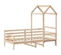 vidaXL Sofá Cama con Techo de Madera Maciza de Pino 80x200 cm, Cama de Invitados, Cama de Pijamas, Cama de Noche, sofá Cama de día, Cama Ocasional