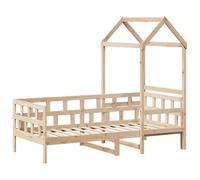 vidaXL Sofá Cama con Techo Madera Maciza de Pino 90x190 cm, Cama de Invitados, Cama de Pijamas, Cama de Noche, sofá Cama de día, Cama Ocasional