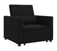 vidaXL Sofá Cama Convertible 3 en 1 Negro de