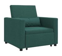 vidaXL Sofá Cama Convertible 3 en 1 Verde Oscuro