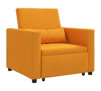 vidaXL Sofá Cama Convertible Individual 3 en 1 Amarillo Oscuro Tela
