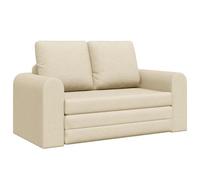 vidaXL Sofá Cama de Suelo 2 en 1 Crema 148x71x83 cm Tela