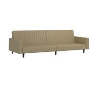 Vidaxl sofá cama de 2 plazas cuero sintético color capuchino